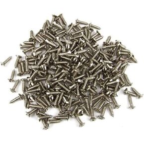 3mm Electric Guitar Bass Pickguard Screws Scratch Plate Mounting Screws for Fender Strat Tele Stratocaster Telecaster Les Paul SG, Chrome (Pack of 100)
