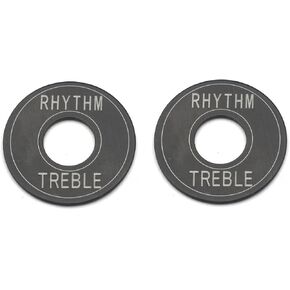 Chrome 2Pcs Guitar Switch Ring Aluminum Toggle Switch Plate Rhythm Treble Washer Ring for Electric Guitar