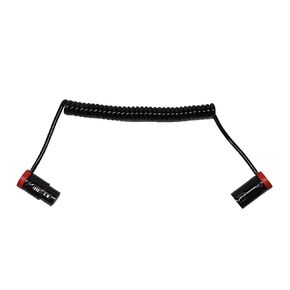 Coiled Low-Profile 3-Pin XLR Female to XLR Male Adjustable-Angle Cable for Sound Devices 302, 552, 633, 688, 788T Mixer, Zaxcom, Zoom F8 Recorder and More, 20-Inches, Red