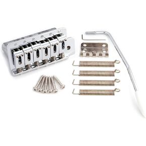 Metallor 6 String Electric Guitar Tremolo Bridge Zinc Saddles for Fender Strat Squier Style Guitar with Whammy Bar Black.
