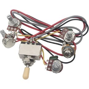 Guitar Wiring Harness Prewired 2 Volumes 2 Tones 4-500k Pots for LP Guitar