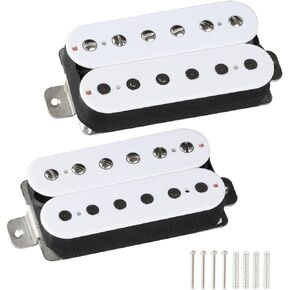 LIEKE Electric Guitar Pickup Alnico 5 Humbucker Pickups Double Coil Pickups Set (Red)
