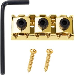 Banworks Electric Guitar Locking String Nut 42mm (1-21/32") Electric Guitar Metal Locking Nuts for Double Tremolo Vibrato Bridge System Electric Guitars JT/SDXZ-01 Black