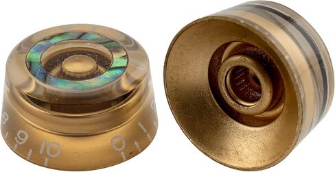Musiclily Pro B-Stock Metric Size Guitar Speed Knobs Abalone Circle Top Volume Tone Control Knobs for Epiphone Les Paul SG Style, Gold (Set of 4) in Saudi Arabia