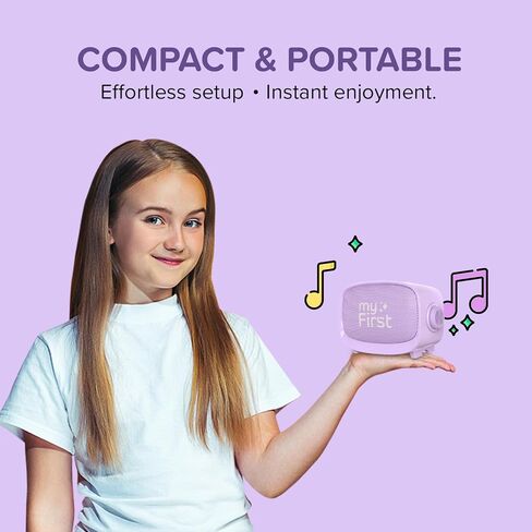 آلة كاريوكي محمولة للأطفال والكبار (myFirst Voice 2) مع تأثيرات تغيير الصوت ومكبر صوت لاسلكي لعيد الميلاد للأطفال ألعاب هدايا للبنات 4، 5، 6، 7، 8، 9، 10 سنوات (أرجواني) in Saudi Arabia