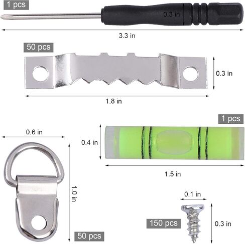 300 Picture Turn Button Fasteners Photo Frame Hardware and 300 Screws for Craft, Hanging, Drawing, Black in Saudi Arabia