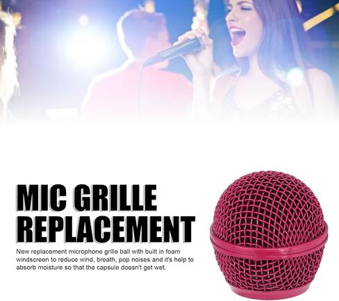 Mesh Grill for SM58 Microphones, Stainless Steel Microphone Head Replace, Mic Grille Replacement for SM58S SM58LC BETA58 BETA58A SA M30 SV100 UT2 PGX24 SLX4 (Gold) in Saudi Arabia