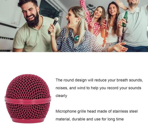 Mesh Grill for SM58 Microphones, Stainless Steel Microphone Head Replace, Mic Grille Replacement for SM58S SM58LC BETA58 BETA58A SA M30 SV100 UT2 PGX24 SLX4 (Gold) in Saudi Arabia