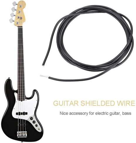 Guitar Shielded Wire, Shielded 1 Conductor Inner Circuit Hookup Connecting Wire Pickup Cable for Electric Guitar Bass (1 Meter) in Saudi Arabia