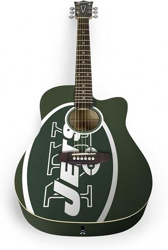 جيتار صوتي NFL - مجموعة بداية جيتار صوتي خشبية بالكامل - تتضمن Pickguard وحامل جيتار وحقيبة جيتار - رائعة للبالغين والأطفال والمبتدئين - هدية مثالية لعشاق الرياضة المخلصين in Kuwait