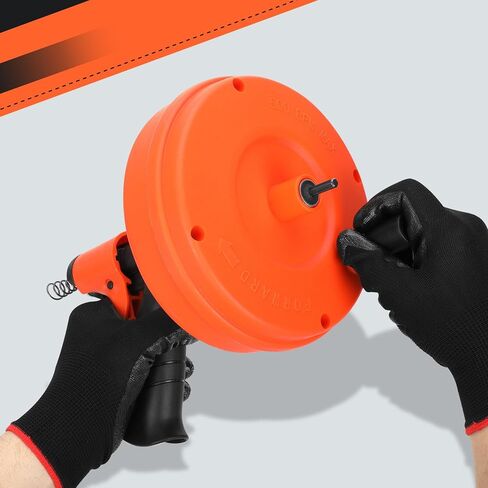 50 Foot Drain Auger,Use Manually or Drill Powered,Heavy Duty Flexible Plumbing Snake,With Gloves and Storage Bag,for Kitchen Sink in Saudi Arabia