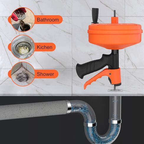 50 Foot Drain Auger,Use Manually or Drill Powered,Heavy Duty Flexible Plumbing Snake,With Gloves and Storage Bag,for Kitchen Sink in Saudi Arabia