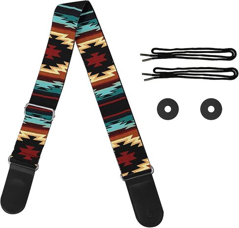 Cozeyat Guitar Shoulder Strap for Electric/Acoustic Guitar/Bass,Premium Polyester&Leahter Ends Guitars Belts,Comfortable in Saudi Arabia
