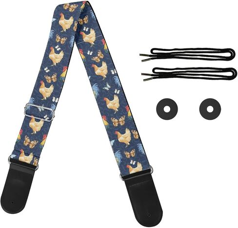 Cozeyat Guitar Shoulder Strap for Electric/Acoustic Guitar/Bass,Premium Polyester&Leahter Ends Guitars Belts,Comfortable in Saudi Arabia