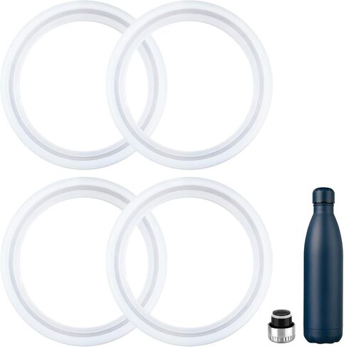 4 Pack Replacement Silicone Sealing Rings Gaskets for 9 oz,12 oz,17 oz Vacuum Insulated Cola Shape Water Bottle Lids in Saudi Arabia