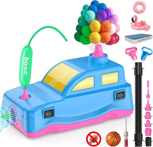 Electric Balloon Pump, Portable Air Pump for Pool Floats, Basketball, 260q Foil Balloons, Quick-Fill Inflator 110V AC for Birthday Gender Reveal Baby Shower Balloons Party Decorations Wedding in Saudi Arabia