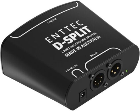 Enttec 70578 D-Split DMX 4 منافذ مقسم/معزل معزول (3/5-Pin) حزمة مع محول DMX 5 Pin(M) إلى 3 Pin(F) XLR وقماش تلميع الصوت السائل in Saudi Arabia
