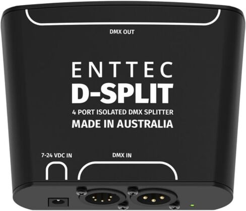 Enttec 70578 D-Split DMX 4 منافذ مقسم/معزل معزول (3/5-Pin) حزمة مع محول DMX 5 Pin(M) إلى 3 Pin(F) XLR وقماش تلميع الصوت السائل in Saudi Arabia