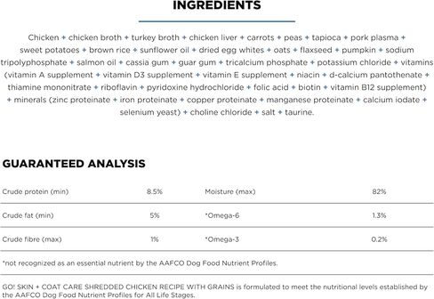 GO! SOLUTIONS Carnivore Protein Rich Wet Dog Food - Grain Free Chicken, Turkey and Duck Stew - Complete & Balanced Nutrition for All Life Stages, 12.5 oz in Kuwait