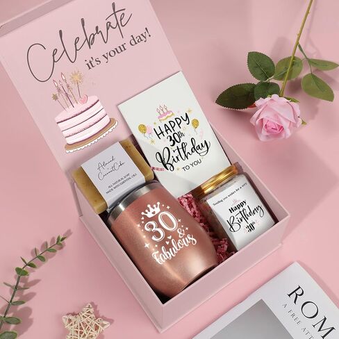 21st Birthday Gifts for Women, Happy 21st Birthday Basket Gifts, Vintage 2003 Engraved 21st tumbler, Funny 21st Gifts Box For Female Daughter Sister Girlfriend Coworker Bestie - Turning 21 Present in Saudi Arabia