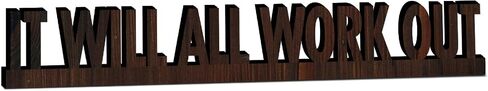 Inspirational Phrase Cut Out Desk Sign - Home Sweet Home Gift for Newlyweds Family Friends, Phrase Cut Out Sign for Tabletop Room New House Shelf Decor Wooden Engraved Encourage Sign /35 in Saudi Arabia