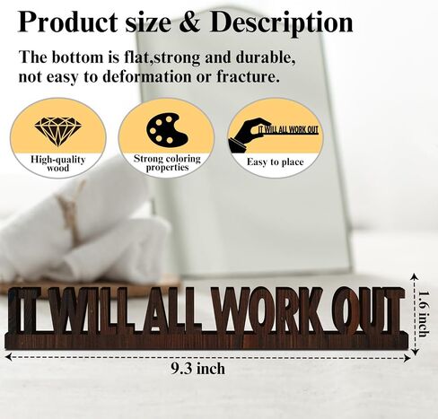 Inspirational Phrase Cut Out Desk Sign - Home Sweet Home Gift for Newlyweds Family Friends, Phrase Cut Out Sign for Tabletop Room New House Shelf Decor Wooden Engraved Encourage Sign /35 in Saudi Arabia