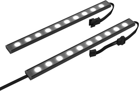 NZXT - LED Strips - AH-2SA30-D1 - x2 300mm RGB LED Lighting Strips - Magnetic and Double-Sided Tape – Simple Installation - Immersive Desktop Lighting System – PC Case Lighting Accessory in Saudi Arabia