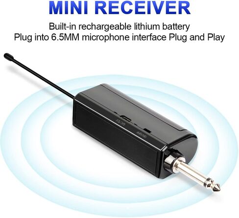 H1 Wireless Microphone, Professional Dynamic Mic System for Karaoke Singing, Wedding, DJ, Party, Speech, Church, Class Use.Rechargeable Receiver, 164 Ft, UHF Cordless Metal Microphone in Saudi Arabia