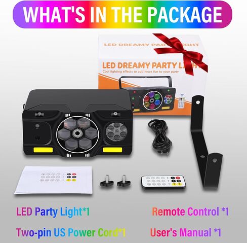Party Lights,Stage Lights DJ Disco Lights DJ Lights for Parties with 6 RGBW Bee Eye Multi Lighting Effects DMX&Remote Control for Home Party Wedding Disco Events Stage Show Events Club Gig in Saudi Arabia