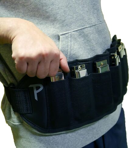 Perri's Leathers Ltd. - Leather Harmonica Belt - 6 Pockets - Adjustable Harmonica Holder - Ideal for All Levels - Black (HP-7296) in Saudi Arabia
