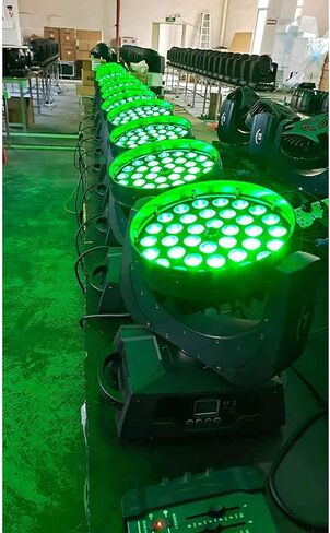 JUNMAN 36x12 واط RGBW 4 في 1 Led التكبير تتحرك رئيس DJ ديسكو المرحلة غسل ضوء DMX512 16 قنوات تأثير الإضاءة in Kuwait