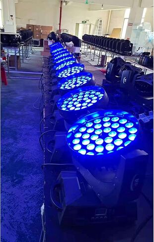 JUNMAN 36x12 واط RGBW 4 في 1 Led التكبير تتحرك رئيس DJ ديسكو المرحلة غسل ضوء DMX512 16 قنوات تأثير الإضاءة in Kuwait