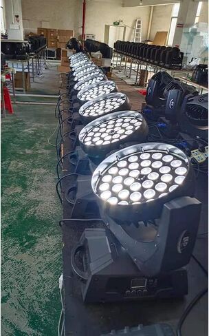 JUNMAN 36x12 واط RGBW 4 في 1 Led التكبير تتحرك رئيس DJ ديسكو المرحلة غسل ضوء DMX512 16 قنوات تأثير الإضاءة in Kuwait