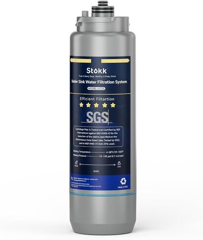 Stokk RUC50-W Replacement Filter Cartridge for UC50 Series Under Sink Water Filter, Reduces Lead, Chlorine, Bad Taste & Odor, NSF/ANSI 372& 42& 53 Certified, 26K Gallons High Capacity in Saudi Arabia