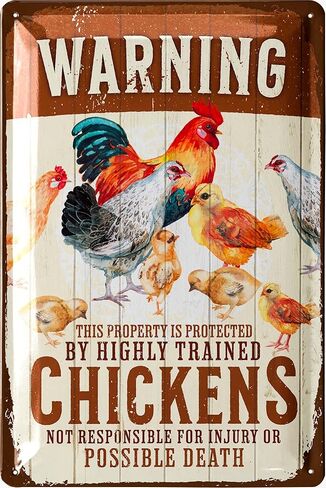 FLUFFY BUTT HUT Chicken Sign, Funny Chicken Coop Signs for outside, Chickens Decor for Coop & Outdoor, Chicken Lover Gifts, Metal Chicken Signs, Chicken Coop Decorations 6.3 x 12.6" in Saudi Arabia
