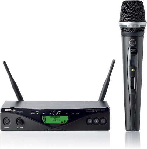 AKG Pro Audio WMS470 Vocal Set C5 Band 7 Wireless Handheld Microphone System with SR470 Stationary Receiver and HT470/D5 Handheld Transmitter in Kuwait