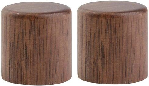 Dopro 2pcs Wood Knobs Tele Style Dome Knobs Wood Control Knobs Guitar Bass Wood Barrel Knobs Walnut Wood in Kuwait