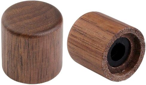 Dopro 2pcs Wood Knobs Tele Style Dome Knobs Wood Control Knobs Guitar Bass Wood Barrel Knobs Walnut Wood in Kuwait