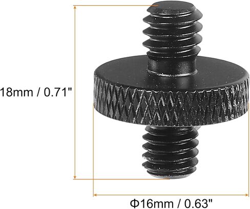 PATIKIL Mic Stand Adapter M5 Male to 1/4 Male Thread Tripod Screw Adapter Double Sides Camera Screw for Microphone Tripod Stand Black 4 Pack in Saudi Arabia