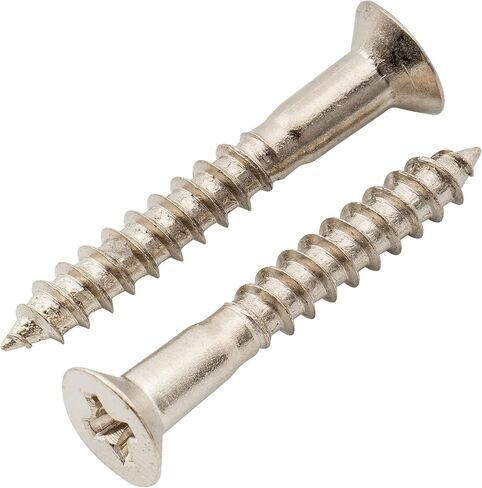 Musiclily Ultra 3.5x25mm Stainless Steel Flat Head Countersunk Mounting Screws for Electric Guitar or Bass Bridge, Nickel (Set of 6) in Saudi Arabia