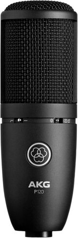 ميكروفون AKG Perception 120 بمكثف غشائي كبير مع كابل ميكروفون بطول 10 بوصات ومرشح بوب من AKG Perception in Kuwait