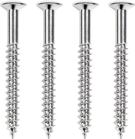 Banworks Electric Guitar Screws Neck Plate Mounting Screws 5mm (13/64") Neck Guard Screws Set for Squier Strat ST Tele Guitars Pack of 4 JT/LSD-02 Black in Kuwait