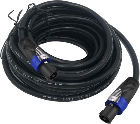 2 Pack 100ft Pro Speakon to Speakon Cable, Pair 12AWG Patch Cords, Professional Speakon Audio Cable Cord with NL4FC Connectors in Saudi Arabia