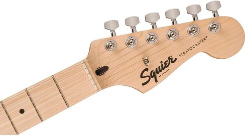 جيتار كهربائي Squier Sonic Stratocaster بلونين، لوحة أصابع من خشب القيقب، حزمة Pickguard بيضاء مع حزام جيتار بشعار Fender أسود، حزمة من 12 قطعة من السيليلويد، وكابل للآلات in Saudi Arabia