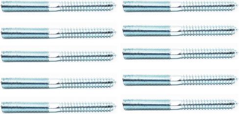 16pcsGalvanized Double-Ended Teeth tip Tail Furniture self-Tapping Screw Inner Plum Double-Ended Tooth Screw in Saudi Arabia