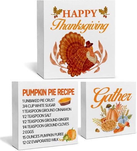 3 Pcs Fall Tiered Tray Decor Hello Fall Sign Home Decorations Autumn Theme 3 Pcs Wood Decorative Signs for Table Desk Shelf Wall in Saudi Arabia