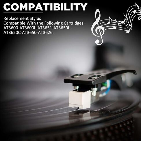 2 Pack ATN3600L Diamond Record Player Needles with Complete 4 in 1 Vinyl Record Cleaning Kits, Compatible with Audio-Technica AT-LP60X, AT-LP60XBT, and AT-LP60XBT-USB Vinyl Record Player in Saudi Arabia