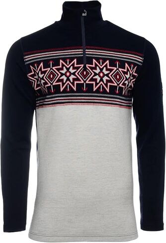 سترة Dale of النرويج Tindefjell للرجال - سترة من صوف ميرينو للرجال - سترة بقصة ضيقة للرجال بسحاب ربع - سترات للتزلج in Kuwait