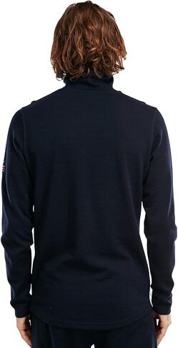 سترة Dale of النرويج Tindefjell للرجال - سترة من صوف ميرينو للرجال - سترة بقصة ضيقة للرجال بسحاب ربع - سترات للتزلج in Kuwait