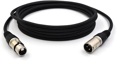 (4-Pack) 10 Foot, XLR Microphone Cable 3-pin XLR Speaker Cable Male to Female Balanced Mic Cable, Black in Saudi Arabia
